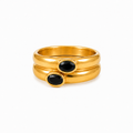 Bague double zircons