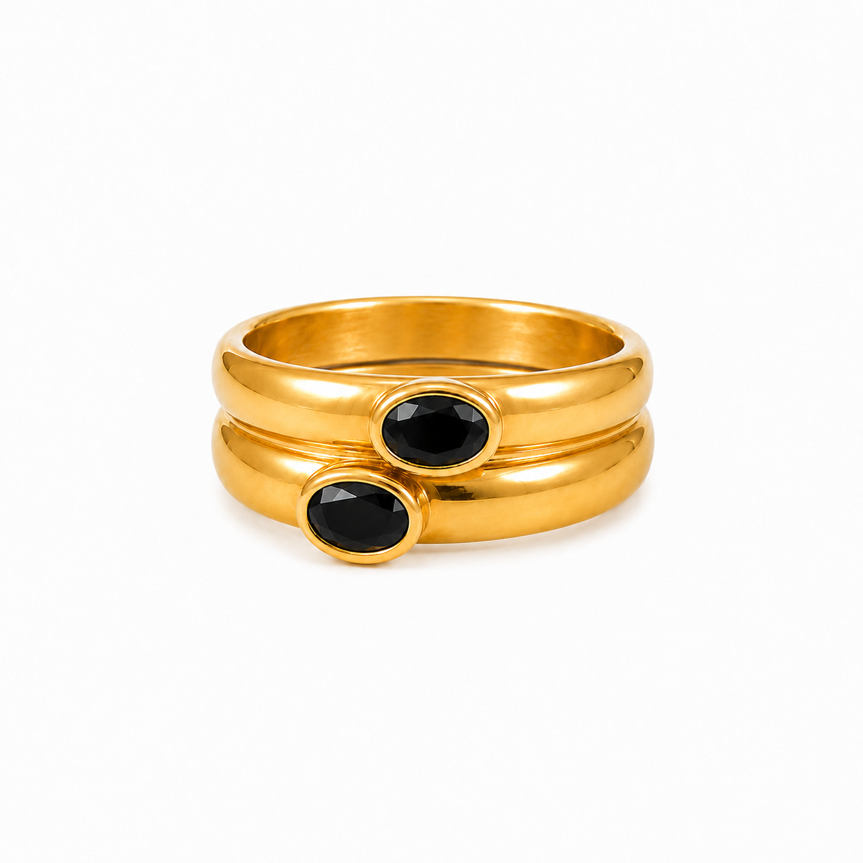 Bague double zircons