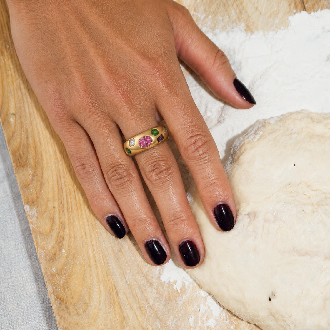 Bague Zircons multicolore